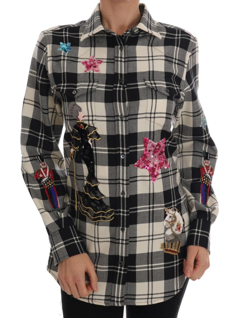 Black White Fairy Tale Crystal Shirt