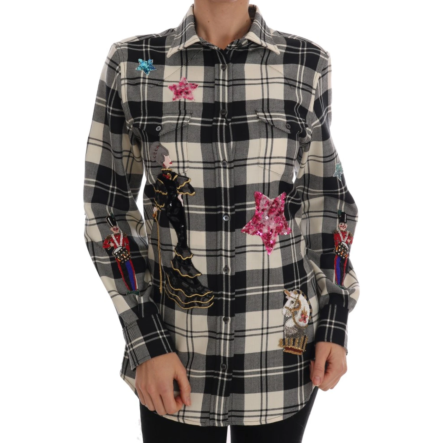 Black White Fairy Tale Crystal Shirt