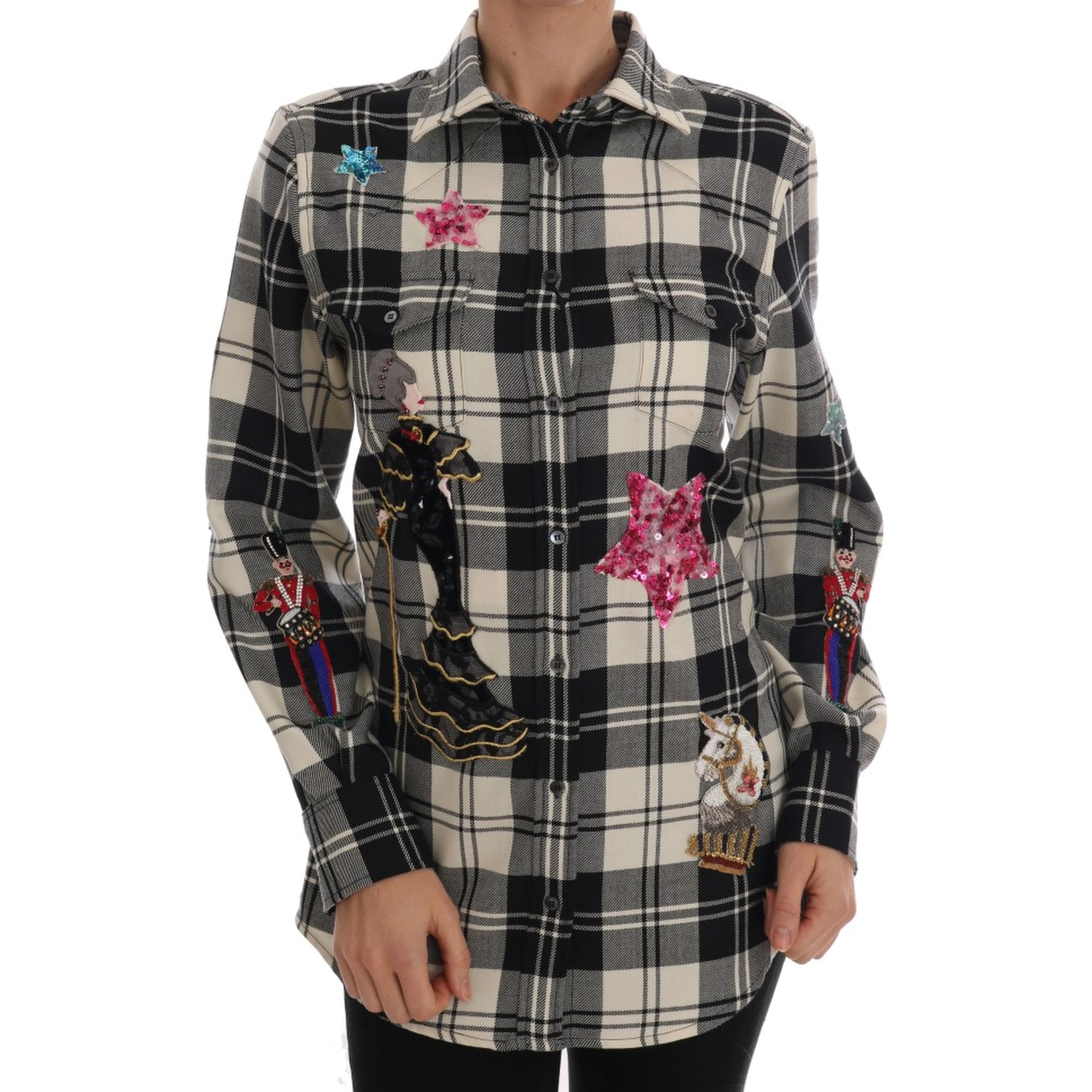 Black White Fairy Tale Crystal Shirt