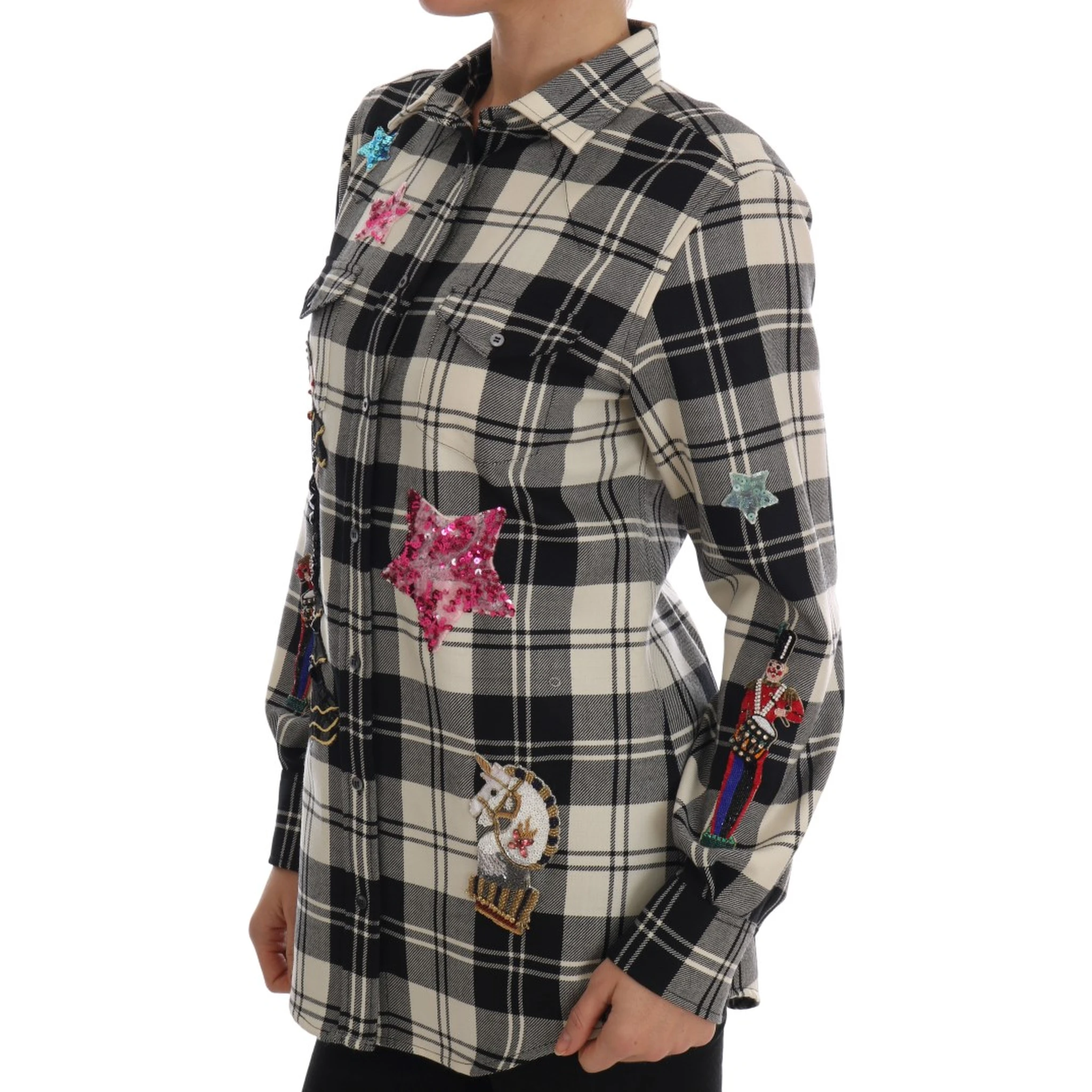 Black White Fairy Tale Crystal Shirt