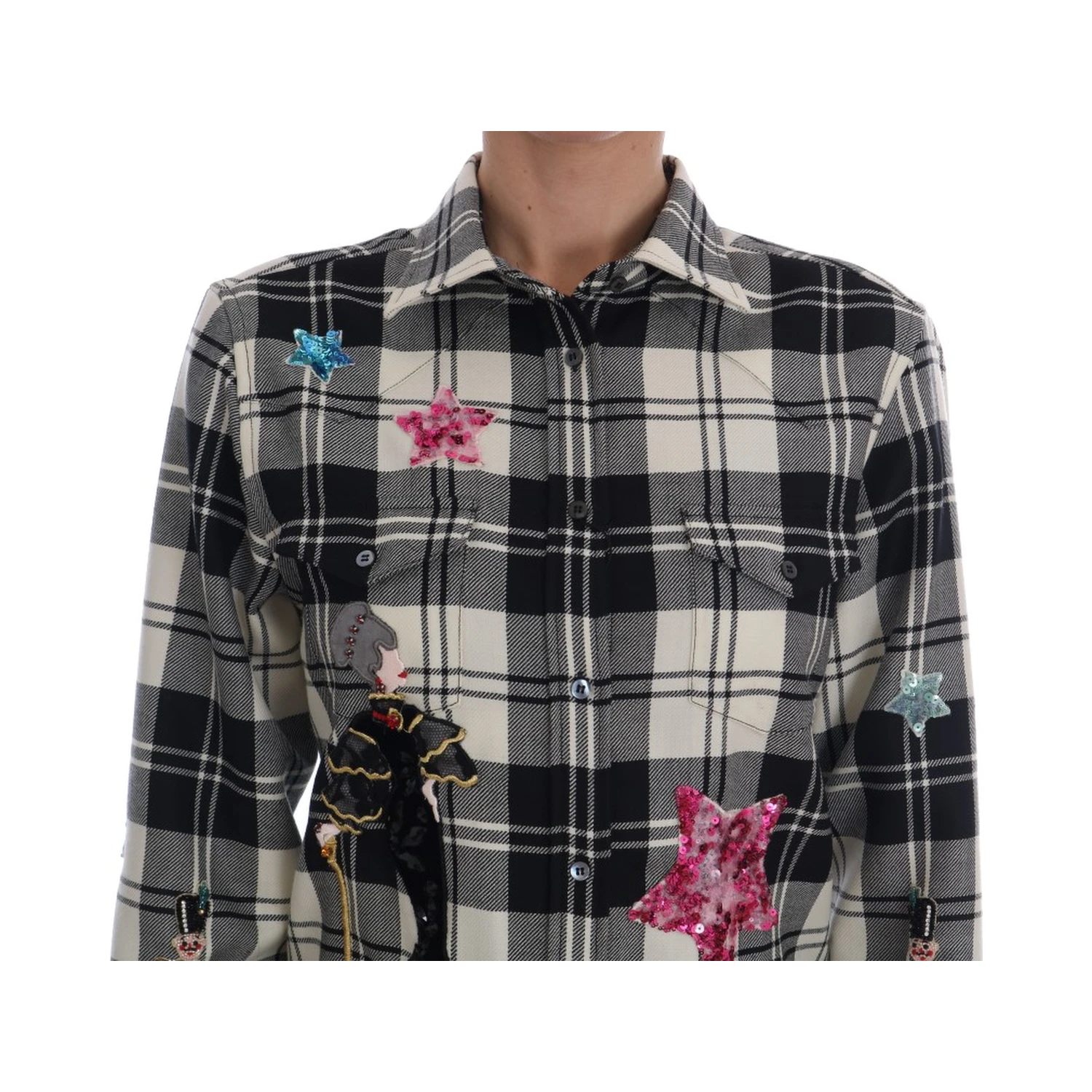 Black White Fairy Tale Crystal Shirt