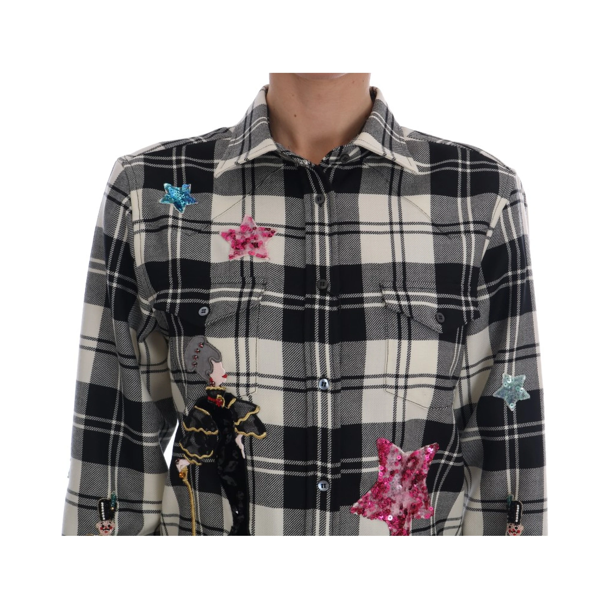 Black White Fairy Tale Crystal Shirt