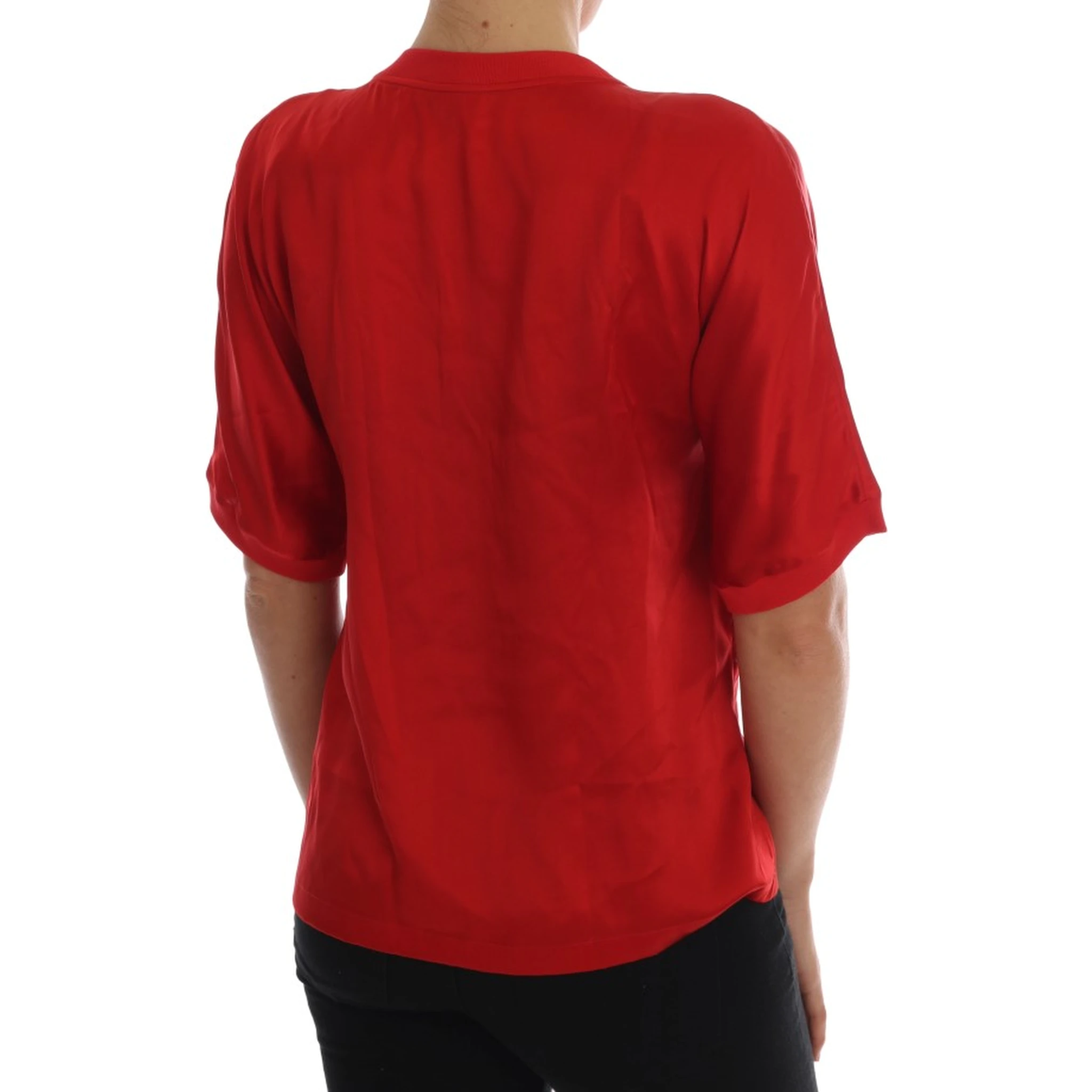 Red Silk Orange Vase Crystal Top