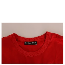 Red Silk Orange Vase Crystal Top