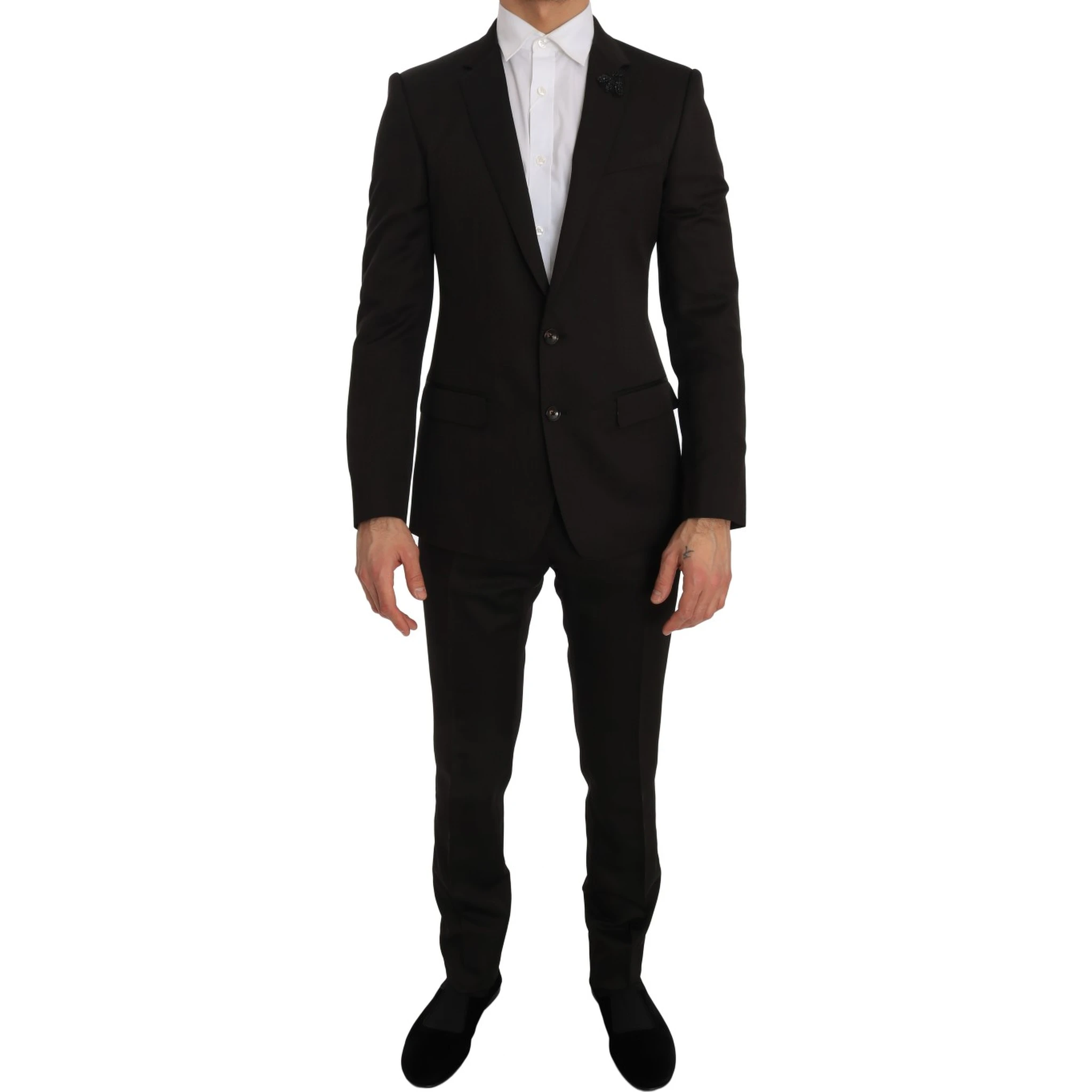 Brown Wool Crystal Bee Slim Fit MARTINI