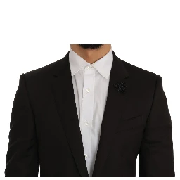 Brown Wool Crystal Bee Slim Fit MARTINI