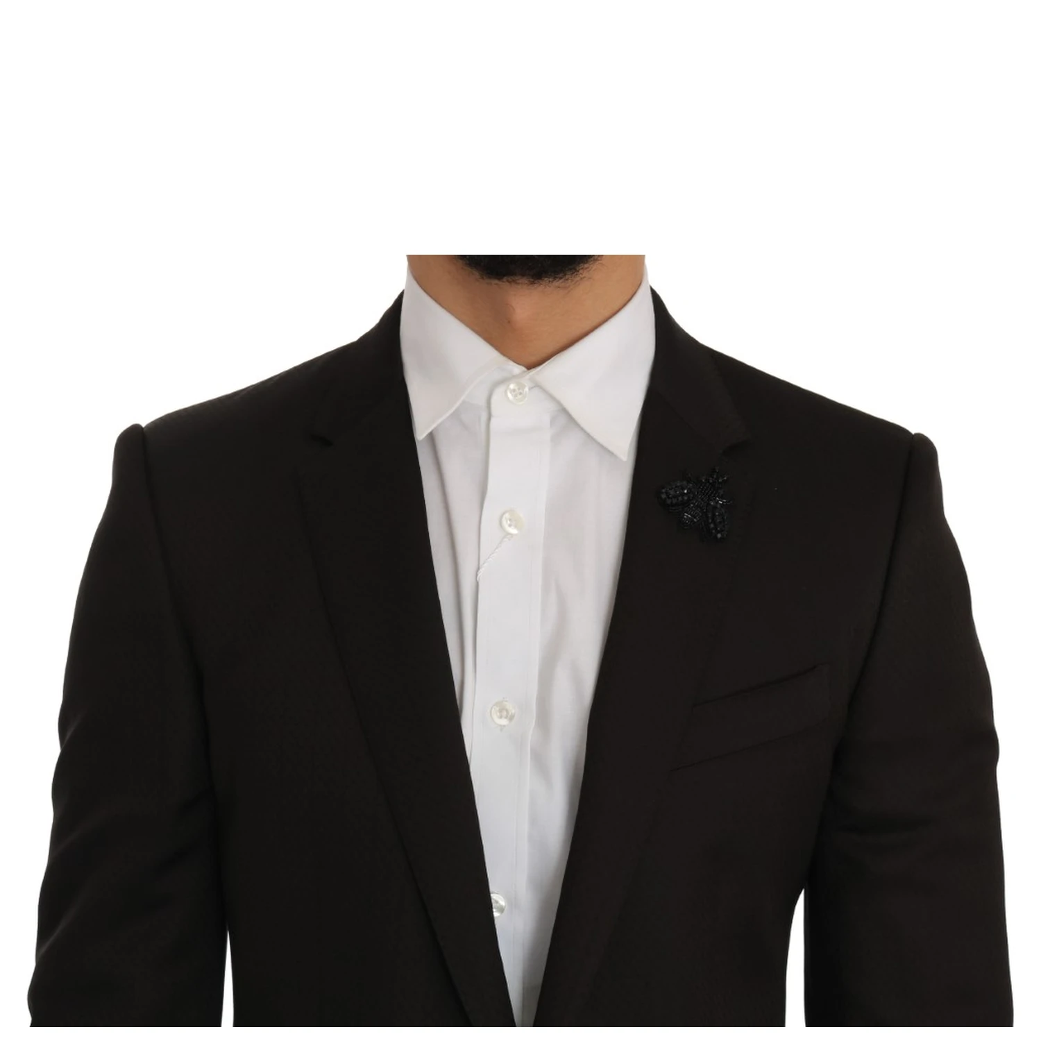 Brown Wool Crystal Bee Slim Fit MARTINI