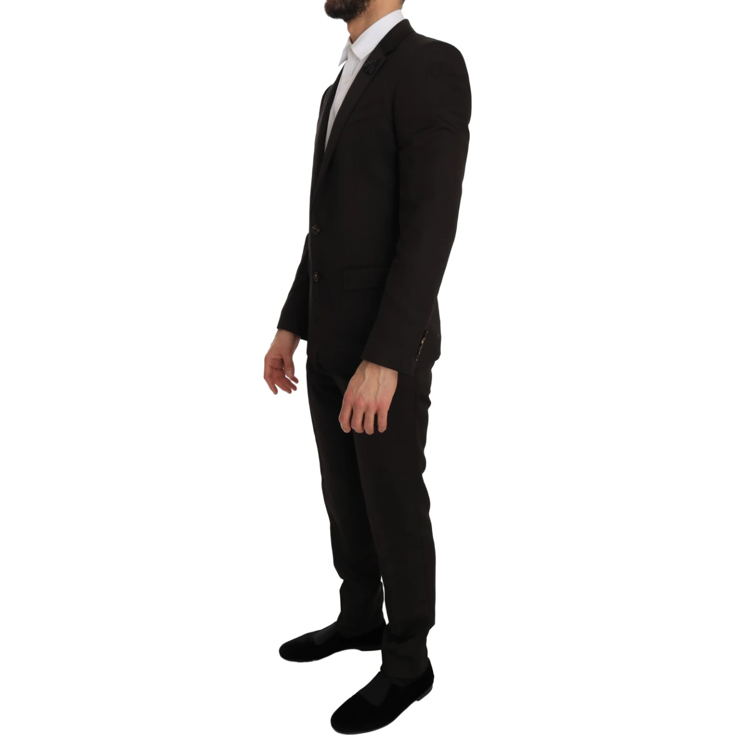 Brown Wool Crystal Bee Slim Fit MARTINI
