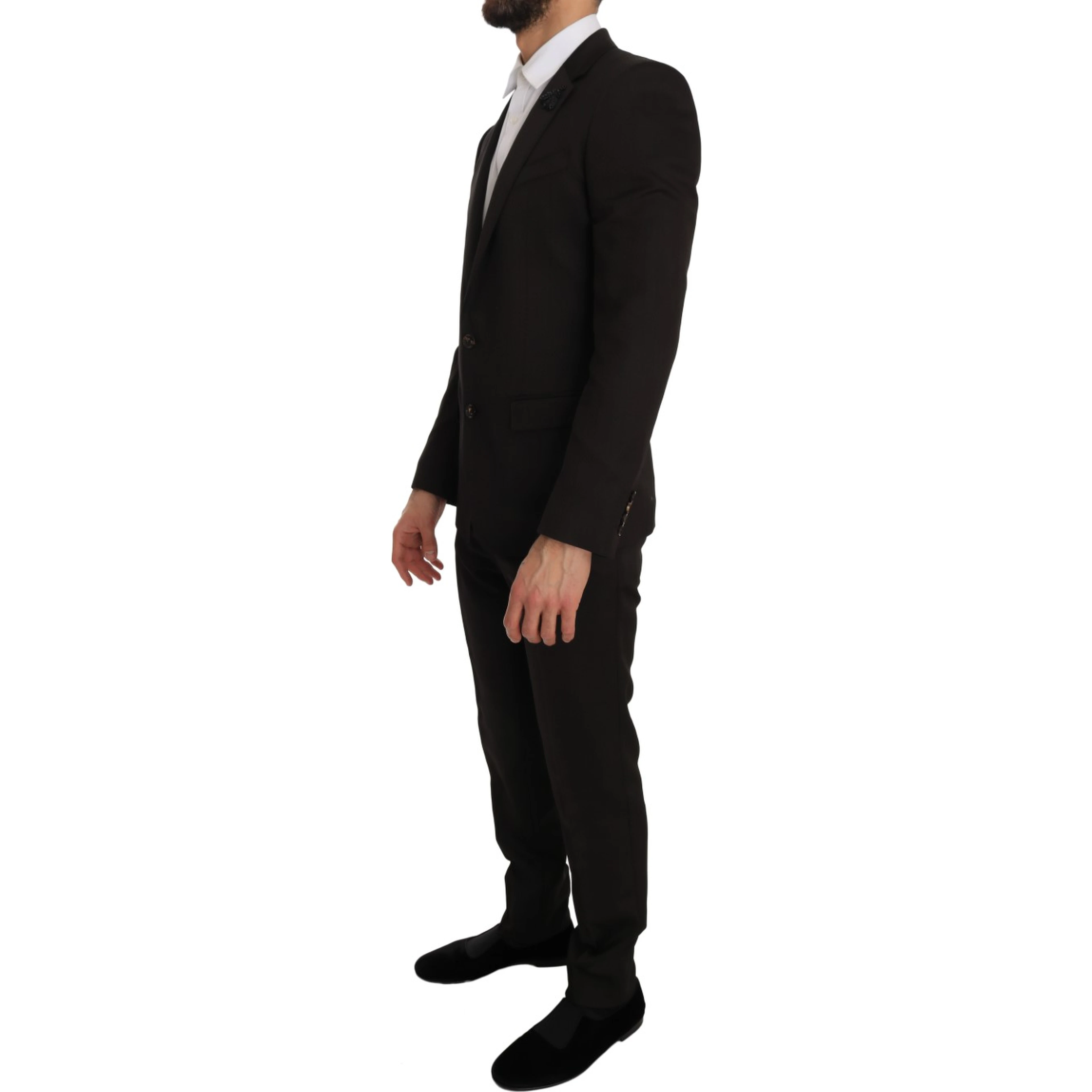Brown Wool Crystal Bee Slim Fit MARTINI