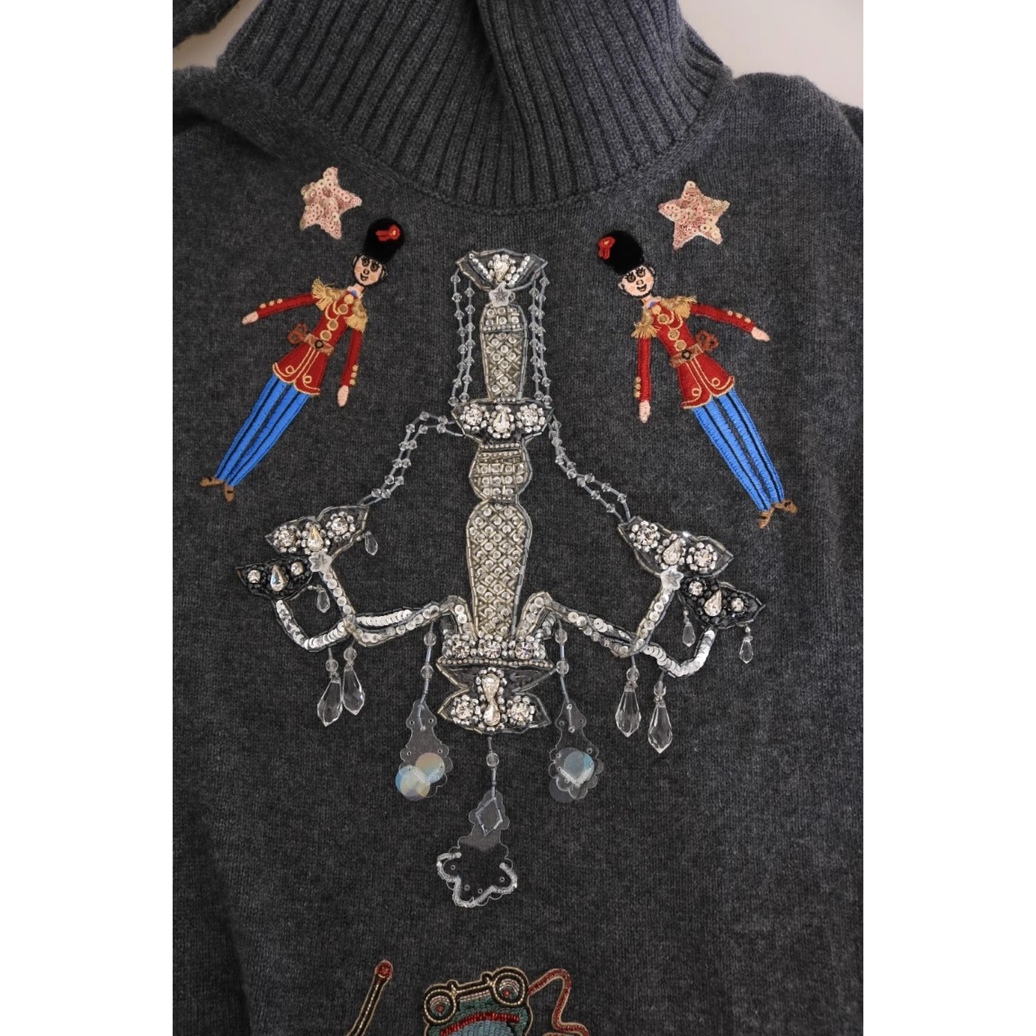 Fairy Tale Crystal Gray Cashmere Sweater