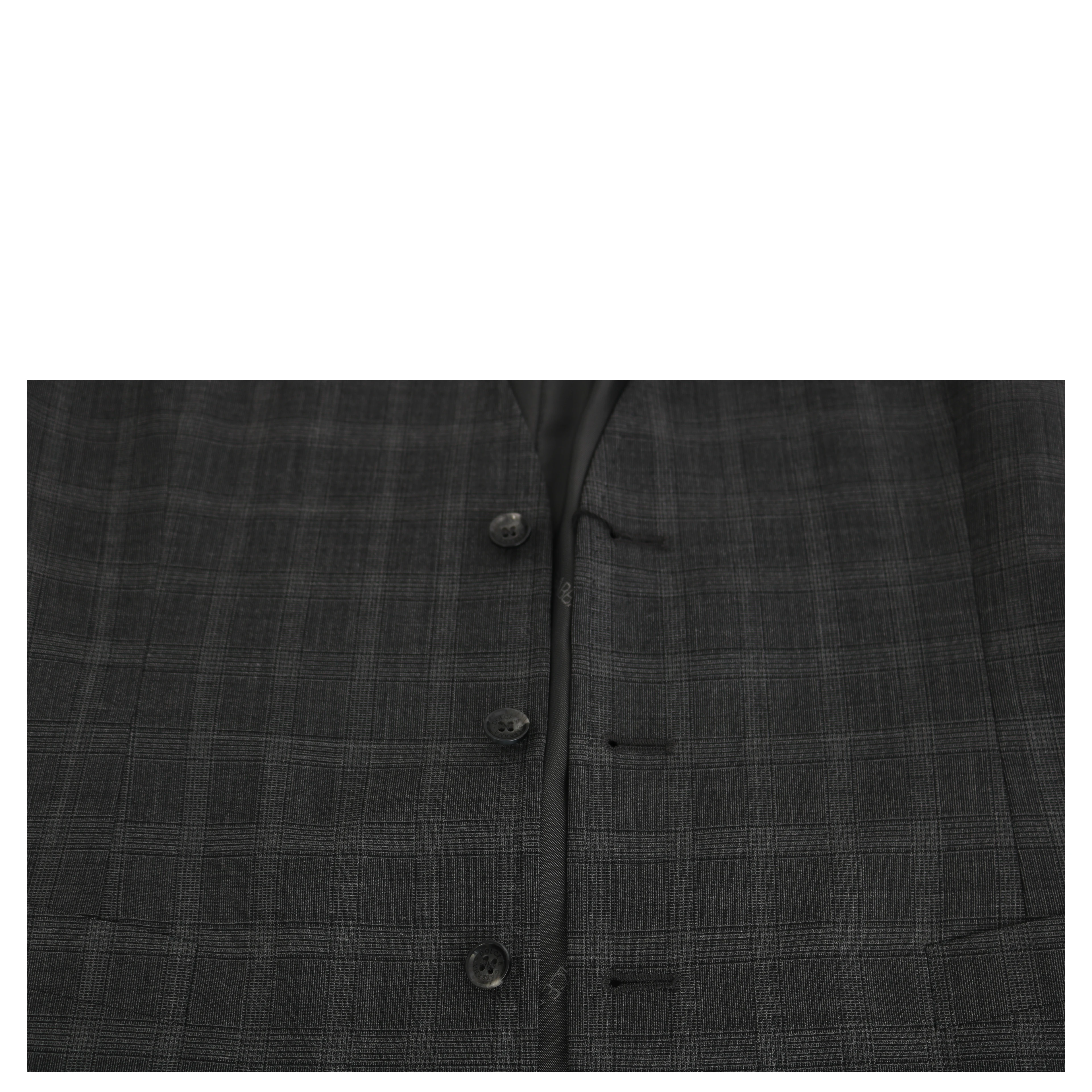 Gray Wool STAFF Checkered Stretch Vest