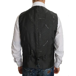 Gray Wool STAFF Checkered Stretch Vest