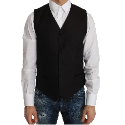 Black Silk Dress Waistcoat