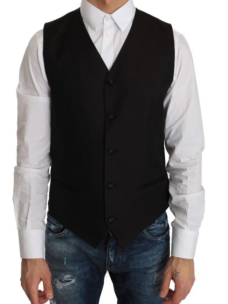 Black Silk Dress Waistcoat