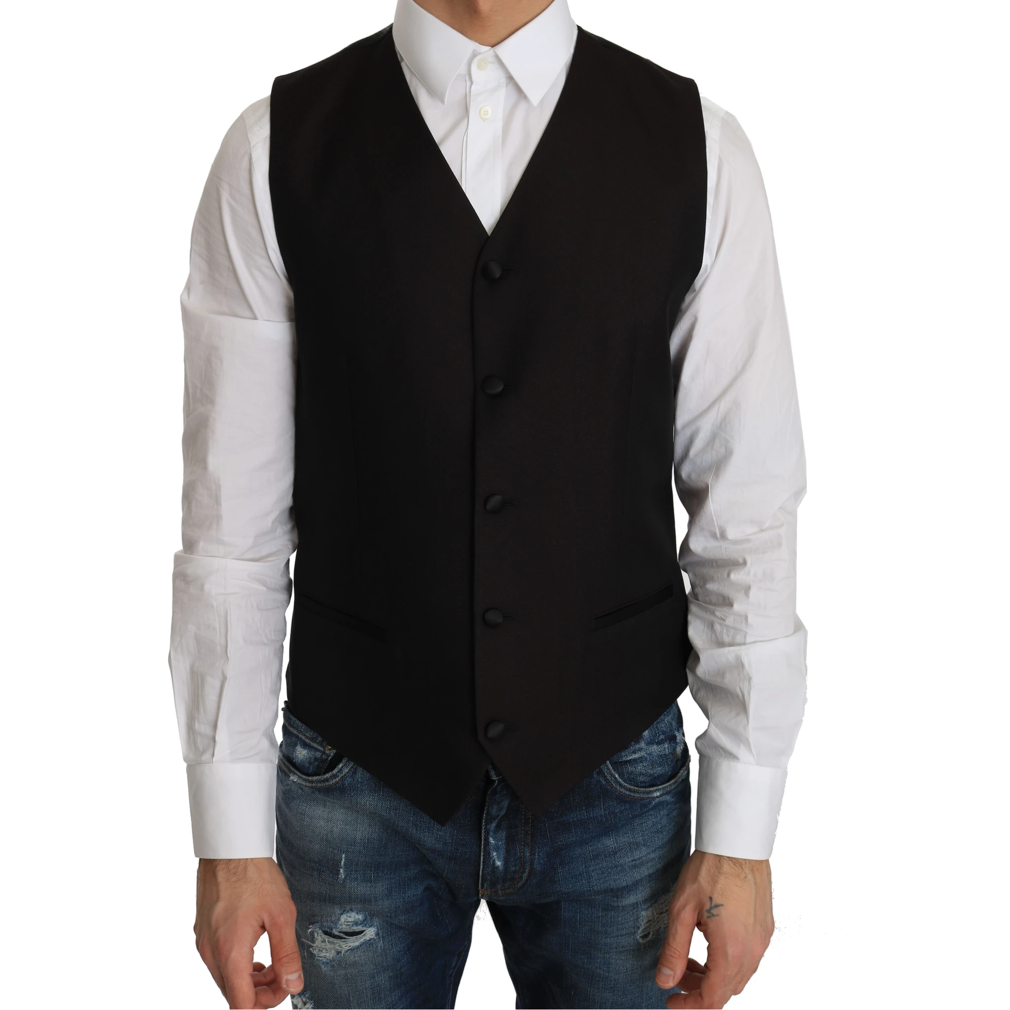 Black Silk Dress Waistcoat