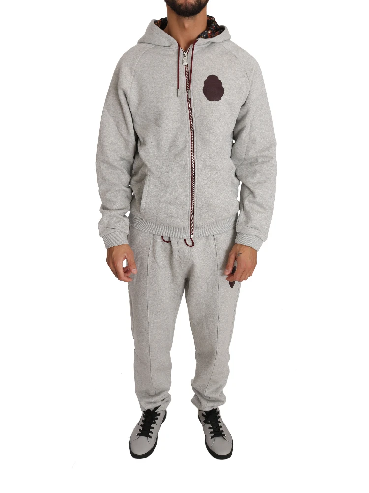 Gray Cotton Sweater Pants Tracksuit