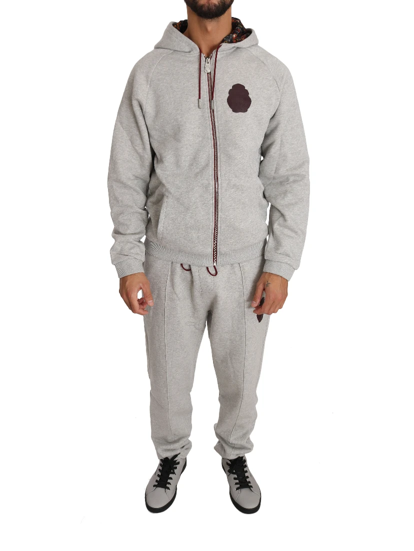 Gray Cotton Sweater Pants Tracksuit