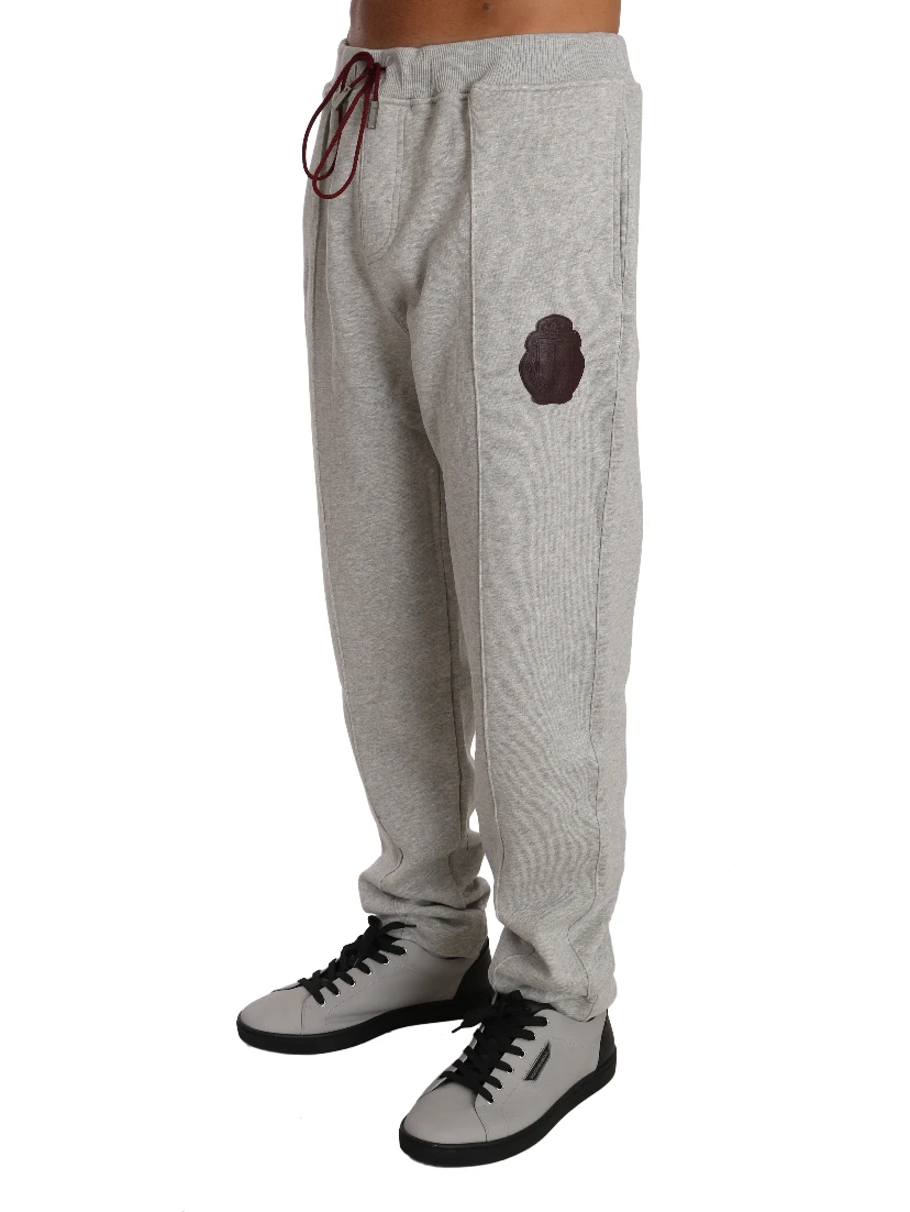 Gray Cotton Sweater Pants Tracksuit