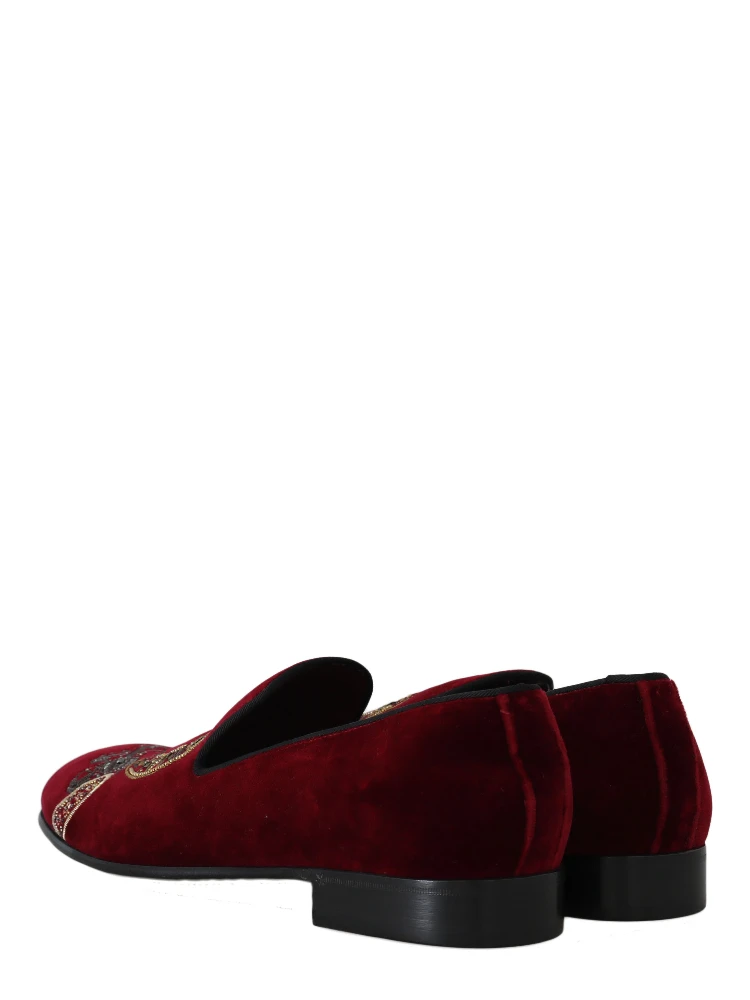 Bordeaux Velvet Loafers Gun Horseshoe Shoes alternative