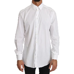 White Cotton GOLD Dress Shirt