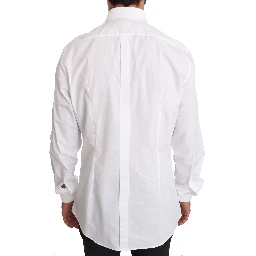 White Cotton GOLD Dress Shirt