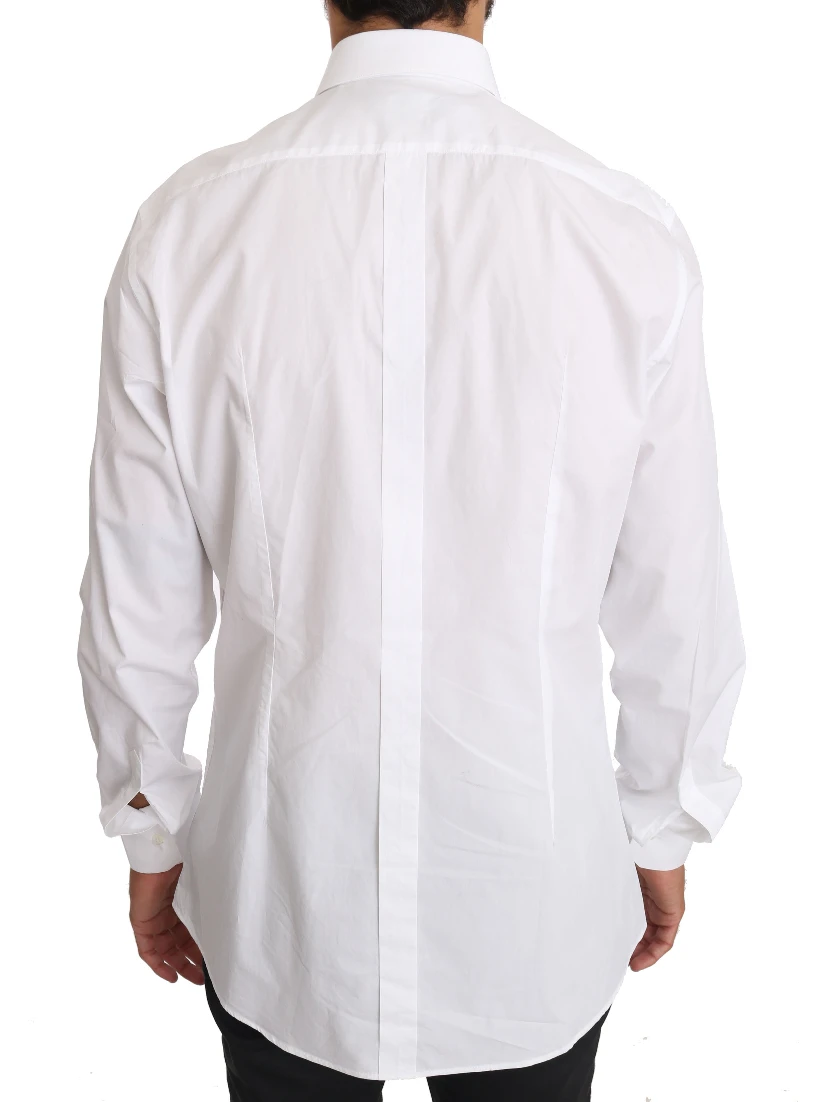 White Cotton GOLD Dress Shirt