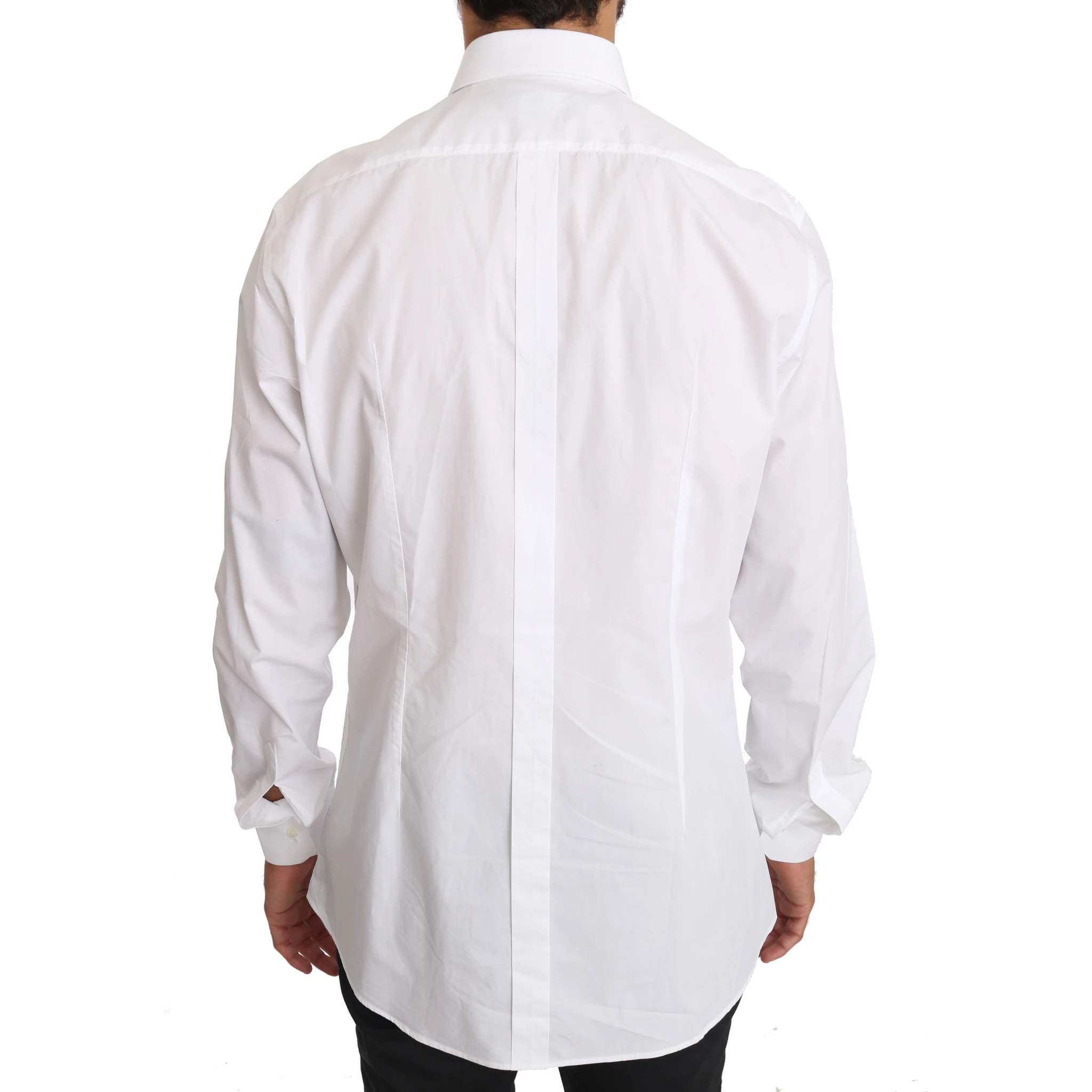 White Cotton GOLD Dress Shirt
