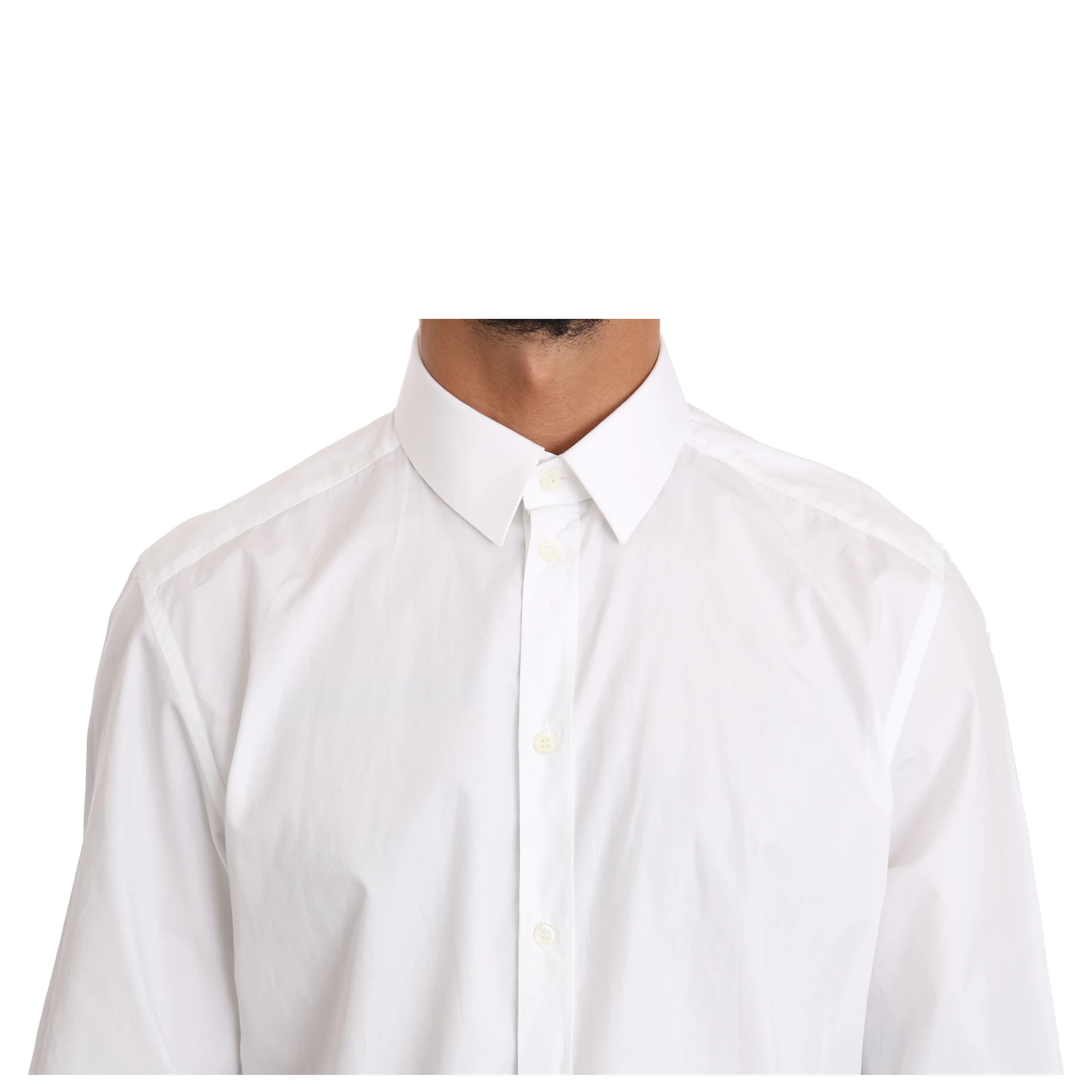 White Cotton GOLD Dress Shirt