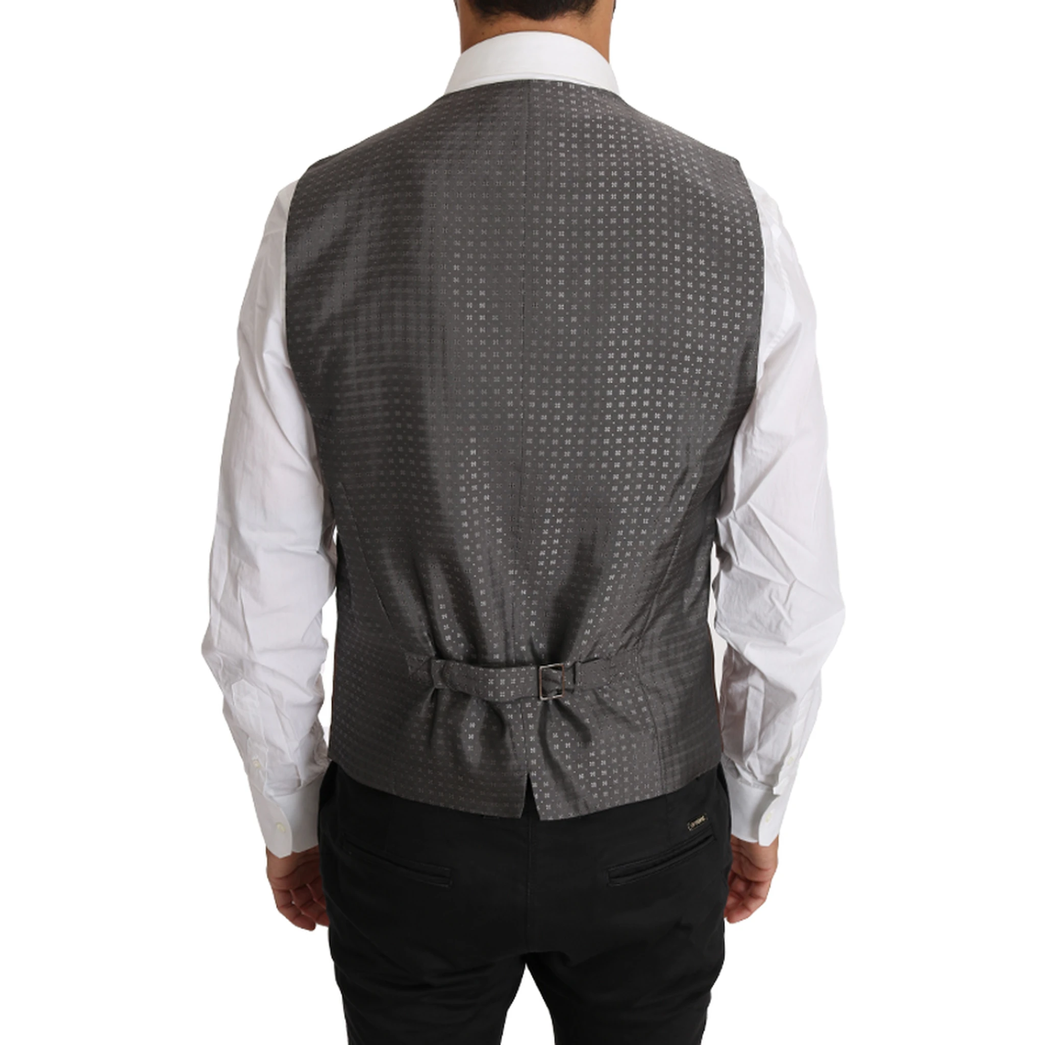 Brown Wool Silk Waistcoat Vest