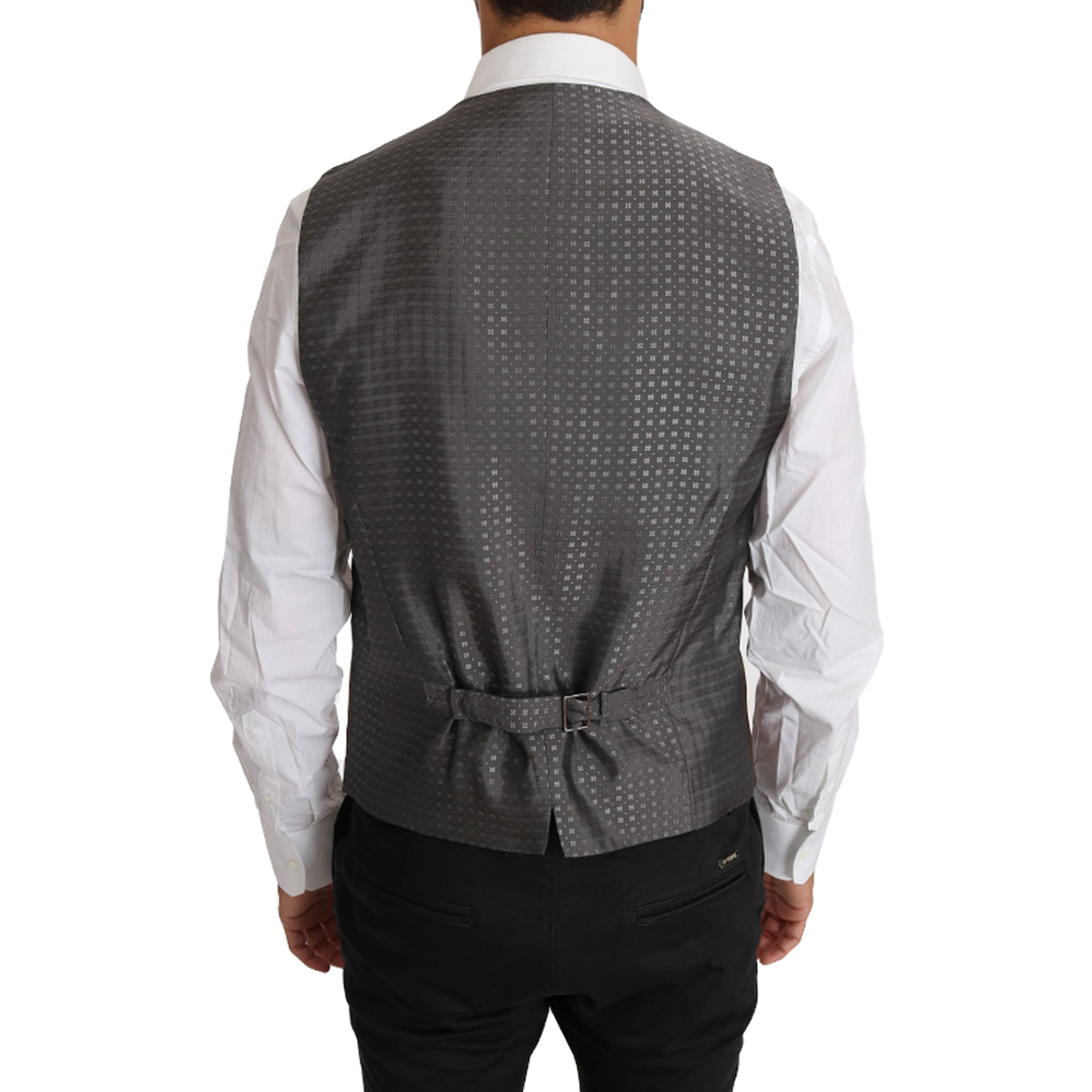 Brown Wool Silk Waistcoat Vest