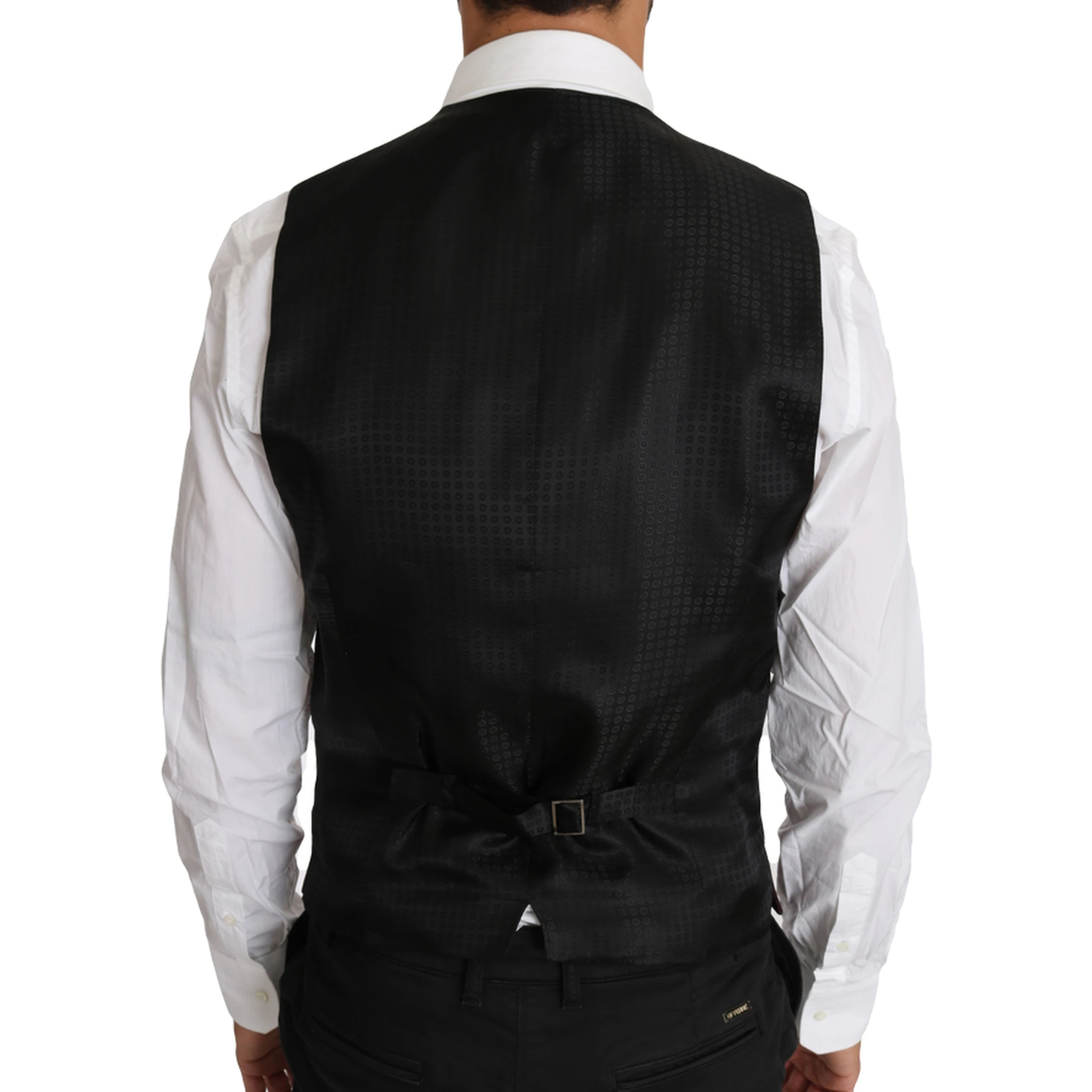 Purple Pattern Wool Silk Waistcoat Vest