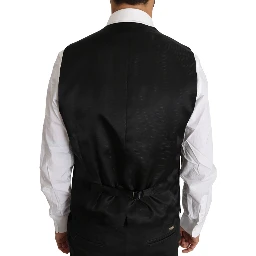 Gray Wool Silk Waistcoat Vest
