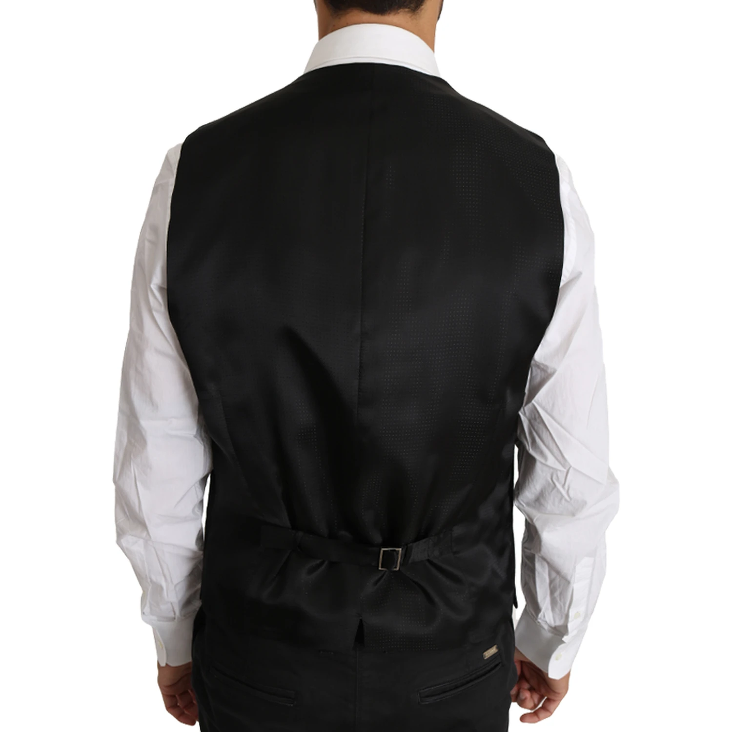 Gray Wool Silk Waistcoat Vest