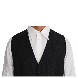 Gray Wool Silk Waistcoat Vest