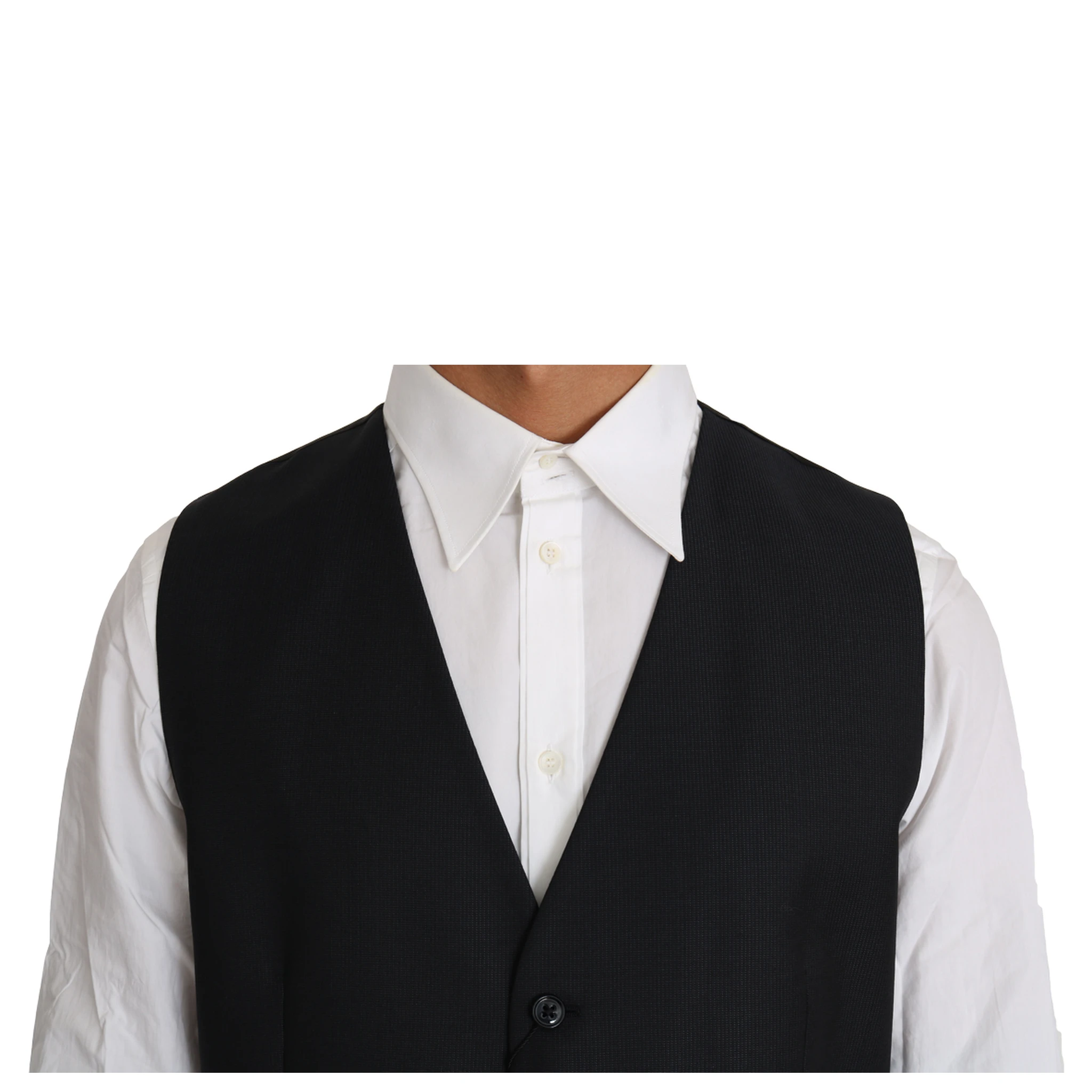 Gray Wool Silk Waistcoat Vest