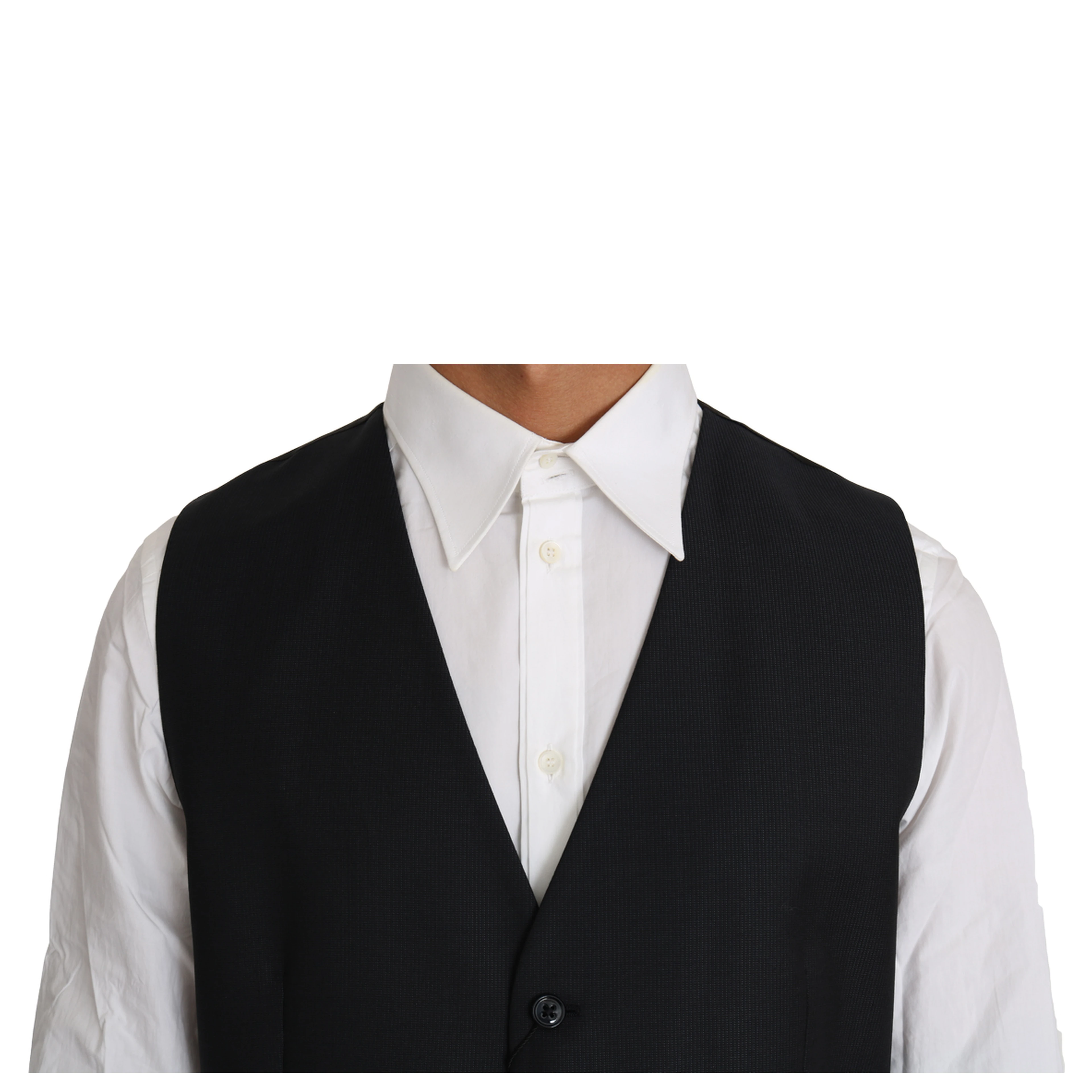 Gray Wool Silk Waistcoat Vest