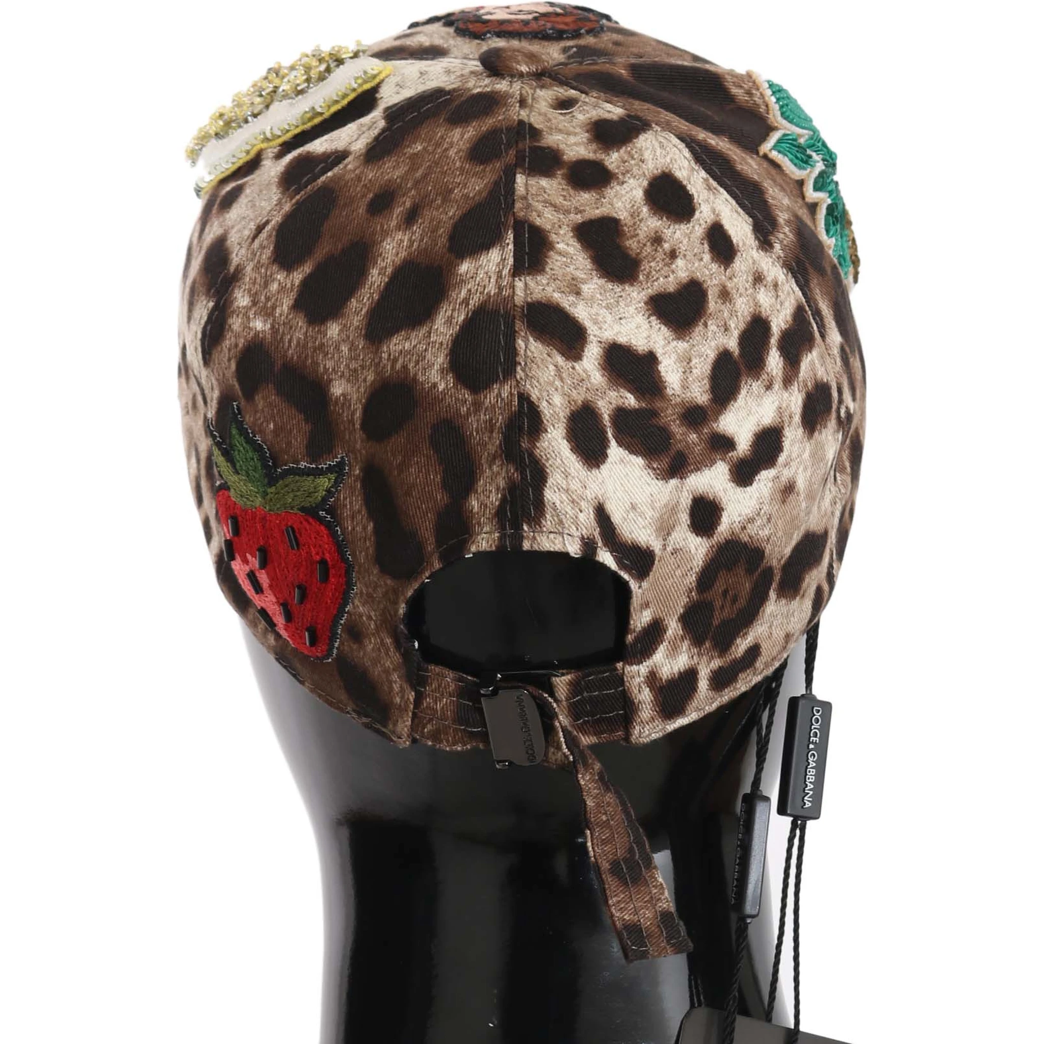 Brown Leopard Sequin Sicily Applique Baseball Hat