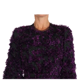 Purple Fringe Midi Sheath Dress