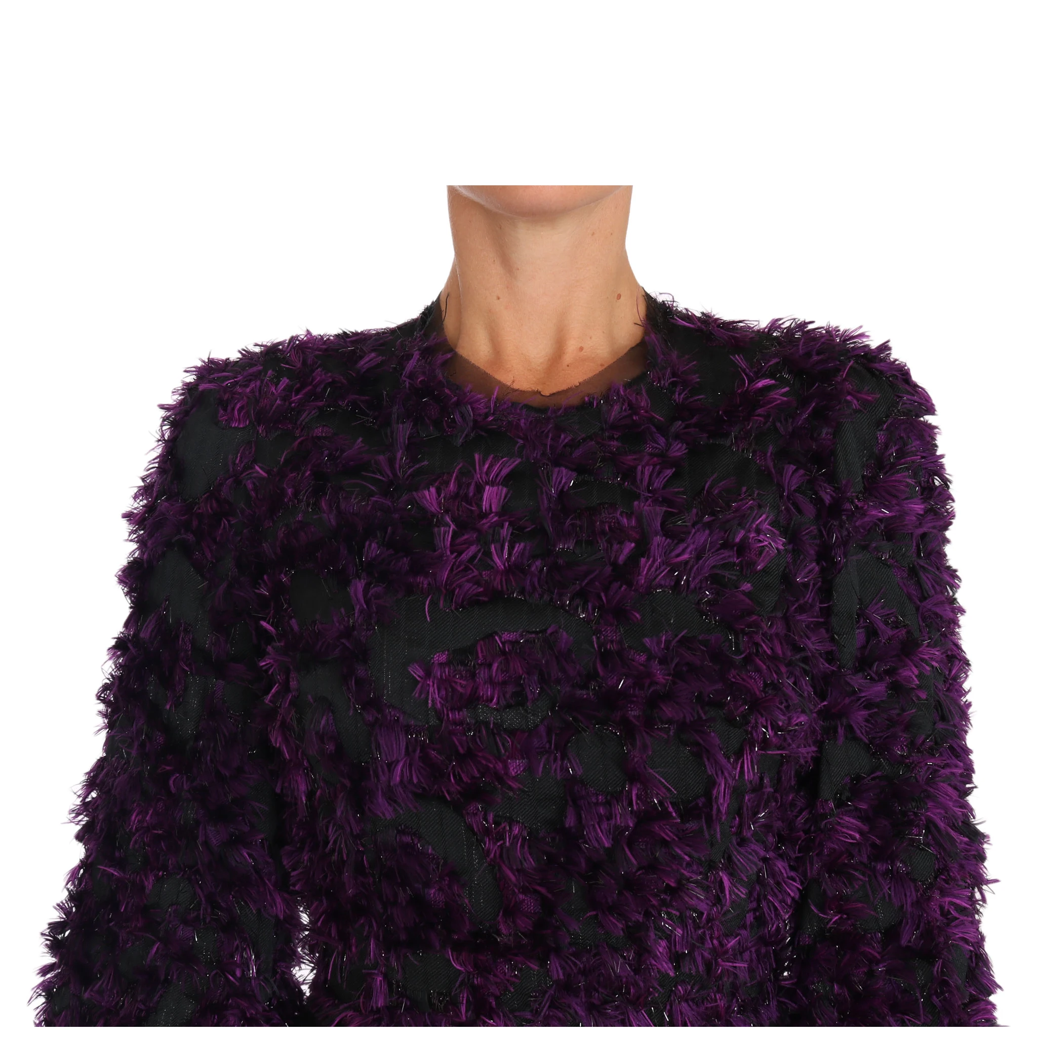 Purple Fringe Midi Sheath Dress