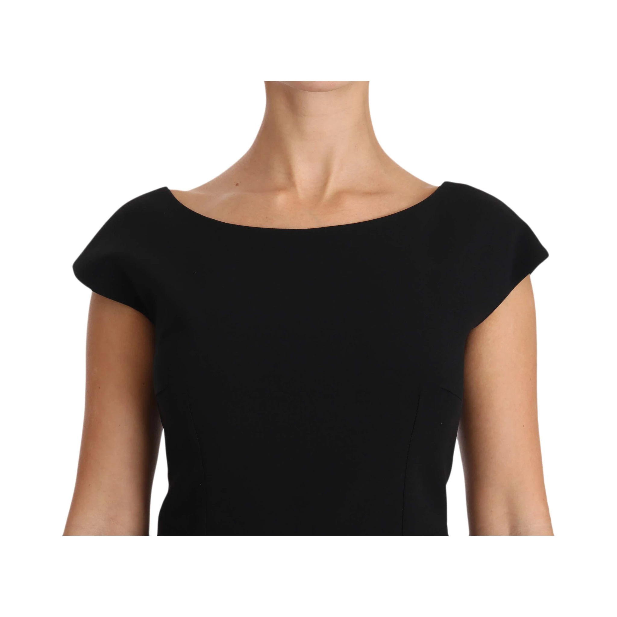 Black Stretch Fit Flare Gown Maxi