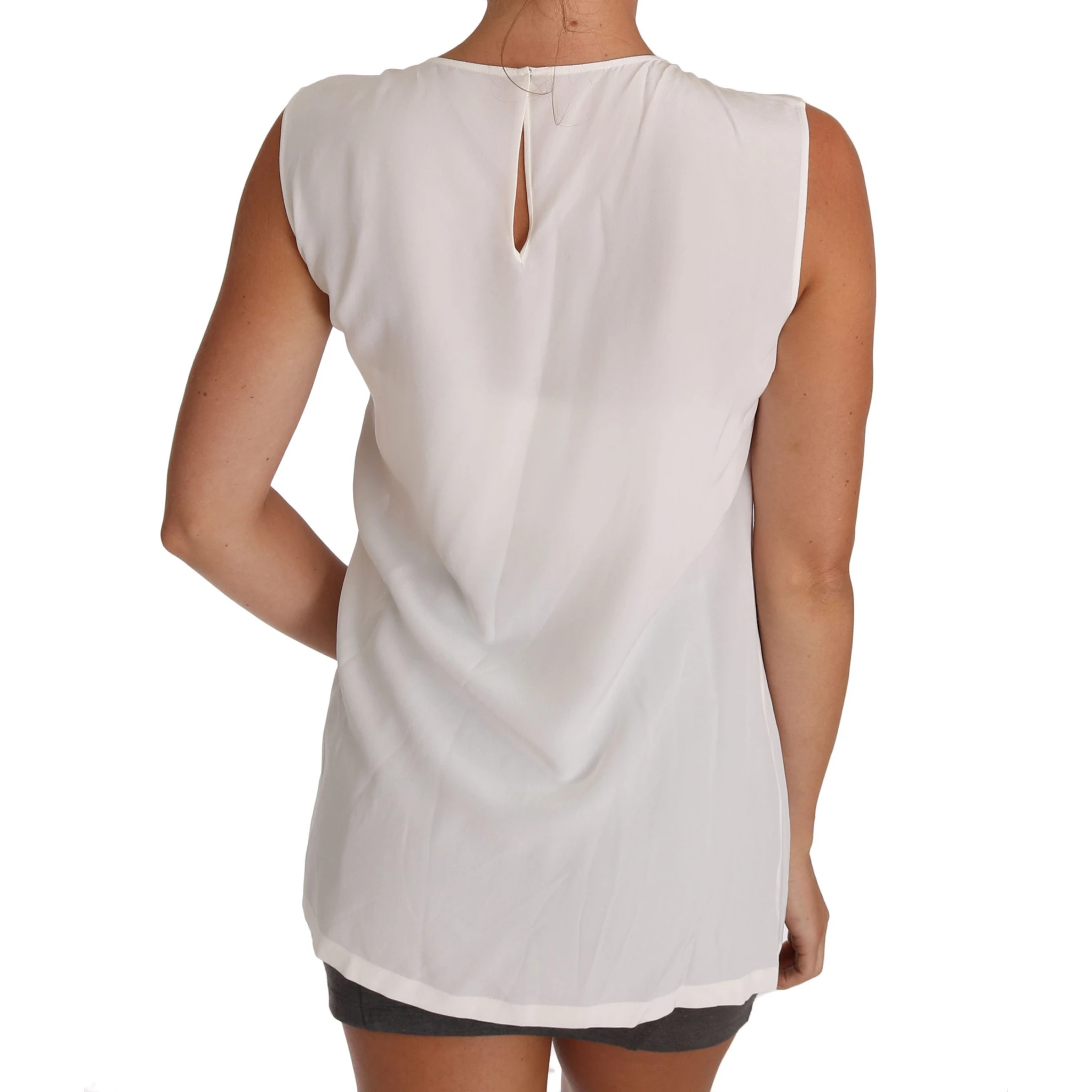 White Silk I LOVE ITALY Cami T-shirt