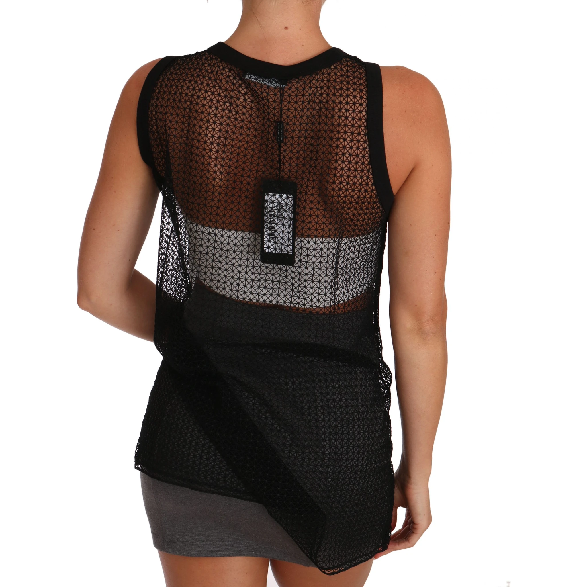 Black Mesh Transparent Blouse T-shirt