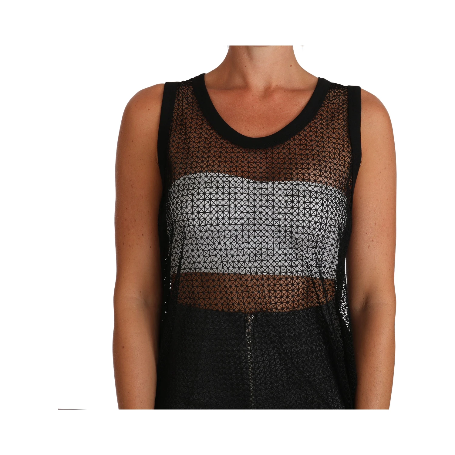 Black Mesh Transparent Blouse T-shirt
