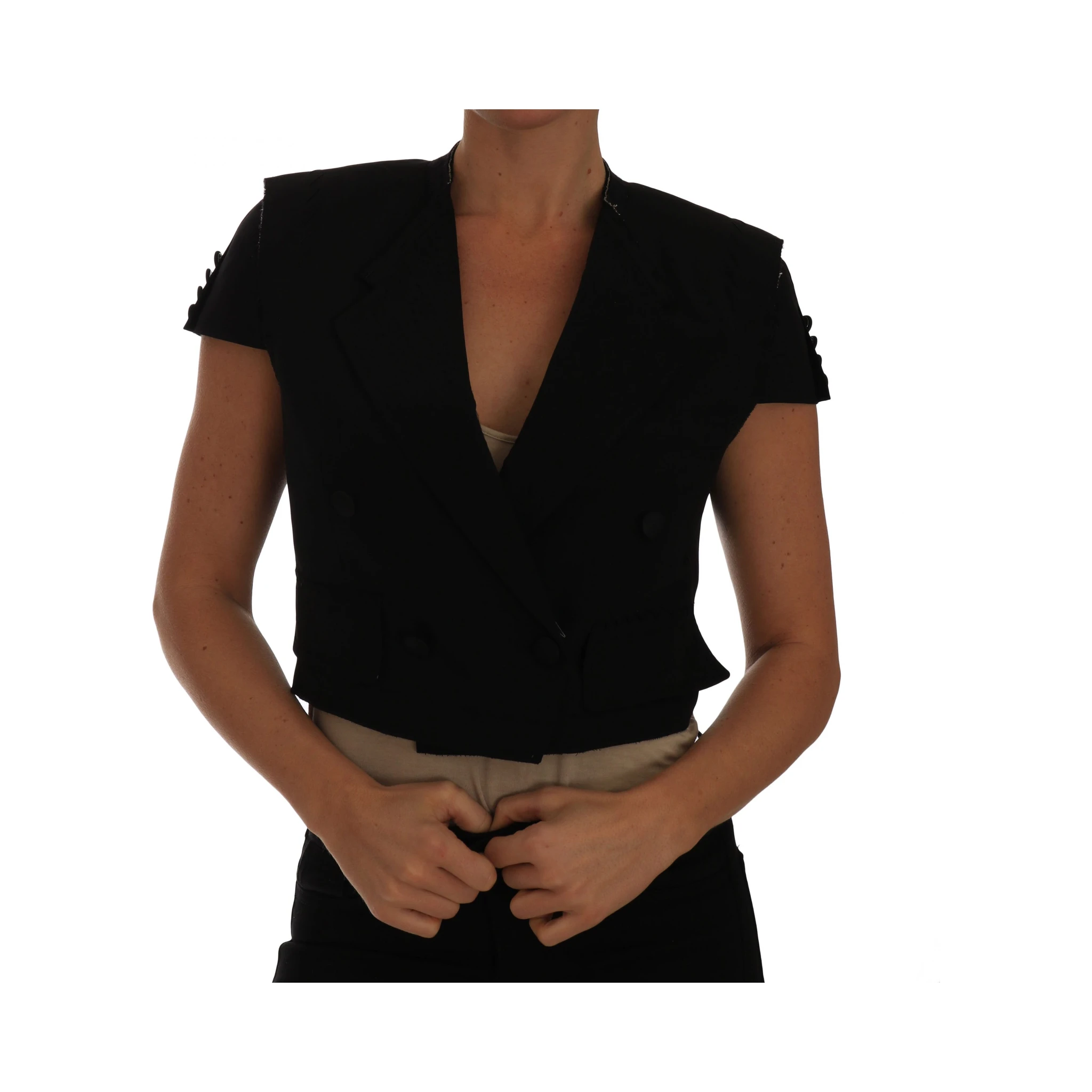 Black Short Croped Blazer Jacket