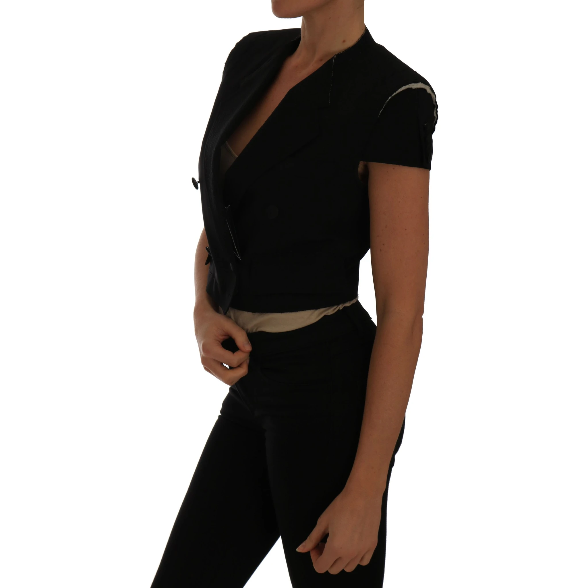 Black Short Croped Blazer Jacket