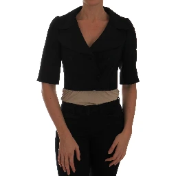 Black Short Croped Jacket Blazer