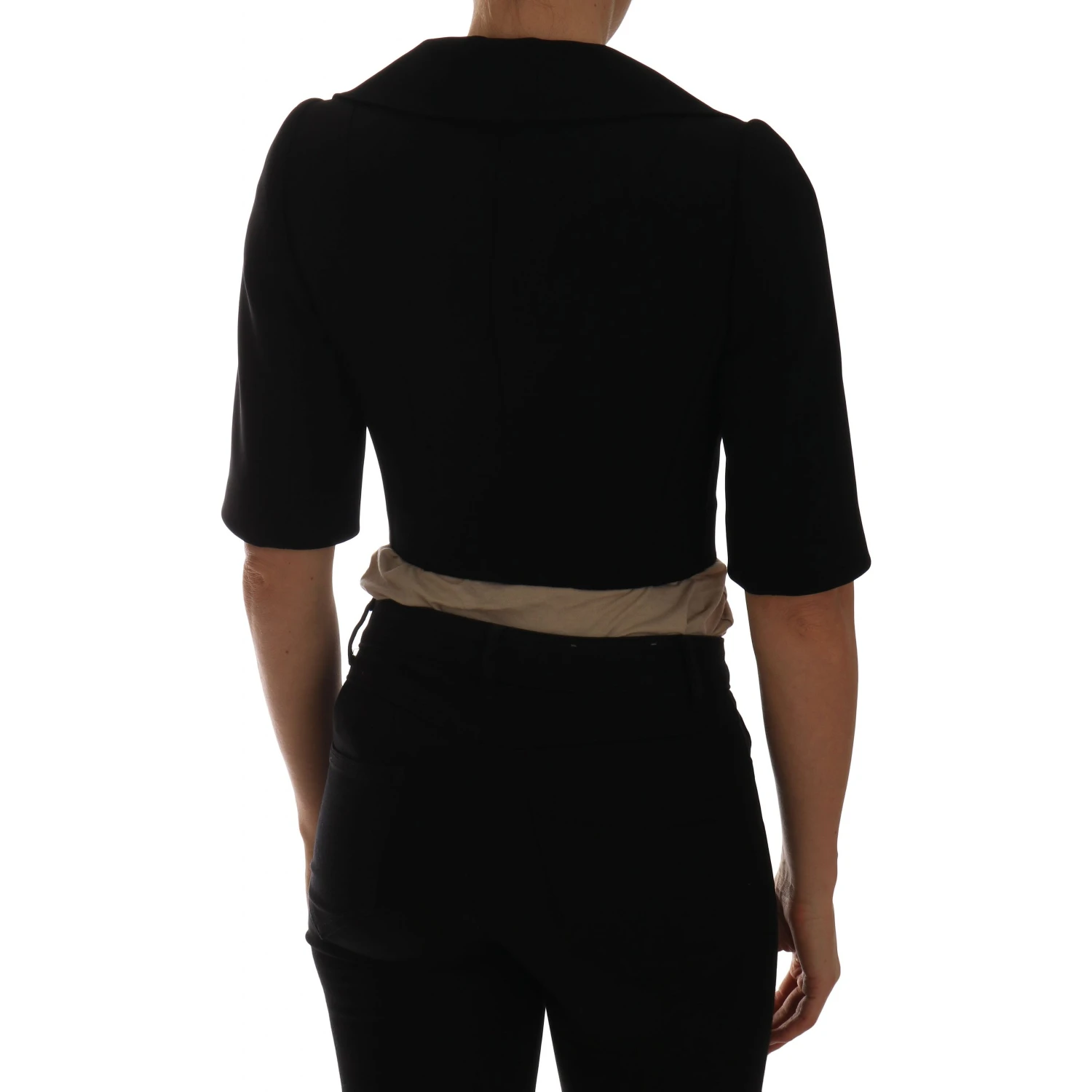 Black Short Croped Jacket Blazer