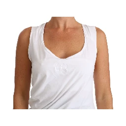White Top Tank CAVALLI T-Shirt Jersey