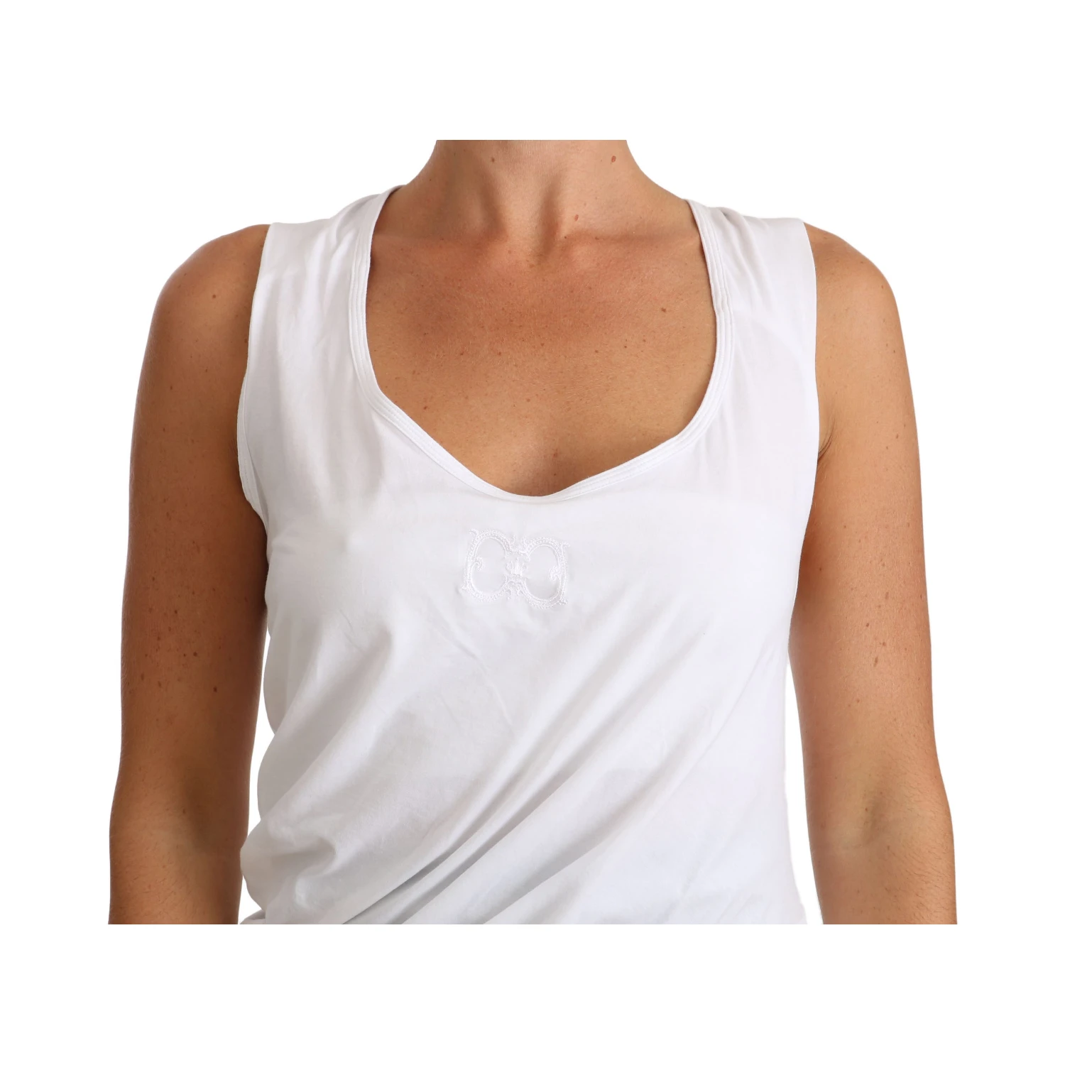 White Top Tank CAVALLI T-Shirt Jersey