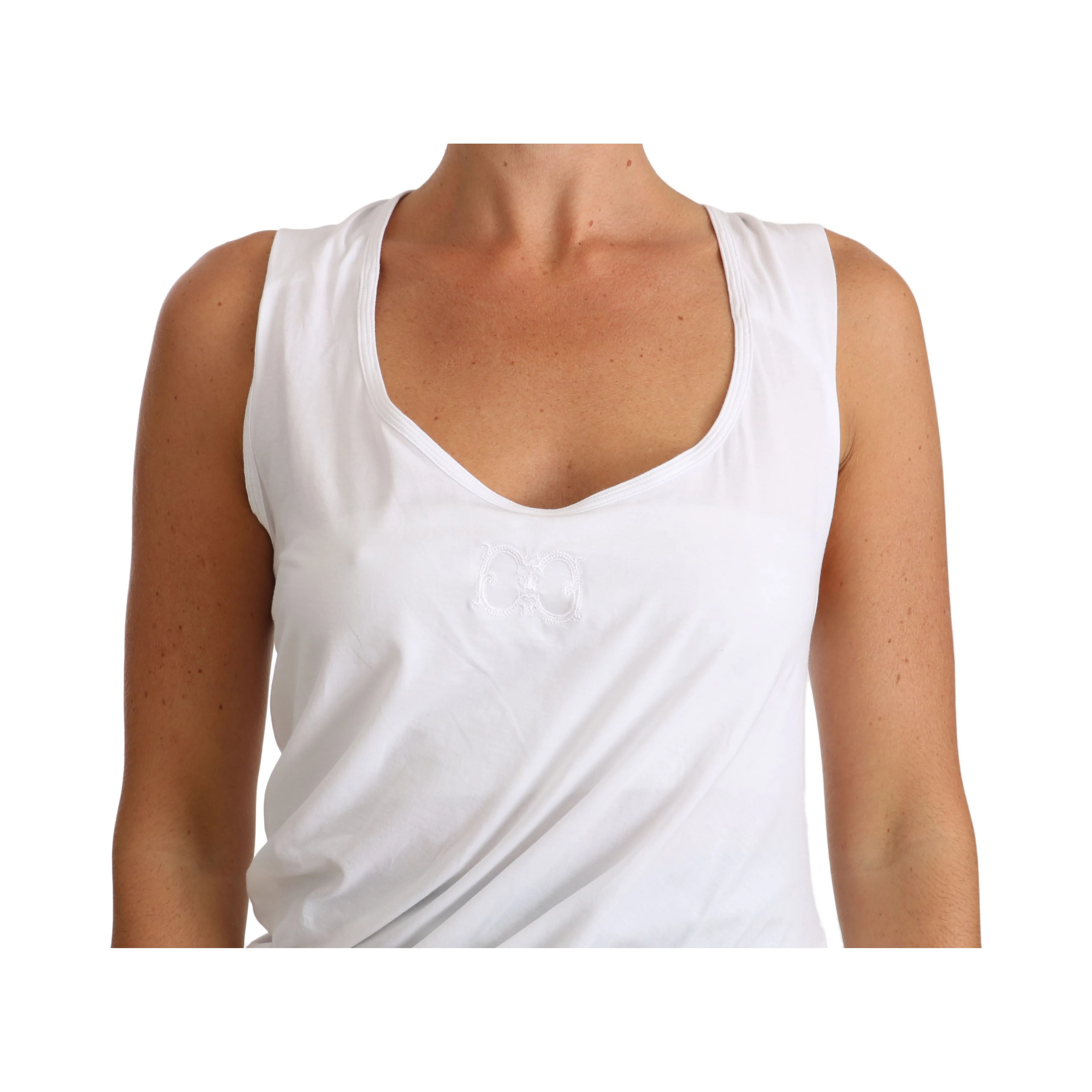 White Top Tank CAVALLI T-Shirt Jersey